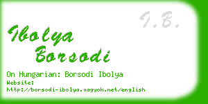 ibolya borsodi business card